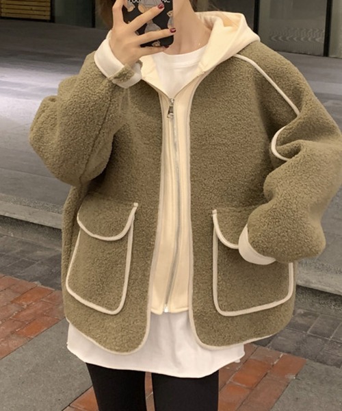 BIGシルエットドッキングボアブルゾン【ZOZOTOWN限定】
