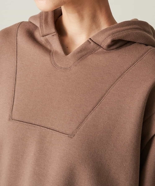 A de a.v.v（アードアー・ヴェ・ヴェ）の「［SET UP対応］裏起毛前ポケット付きパーカー（パーカー・レディース・ブラウン/ブラック・36/38）」の13枚目の写真