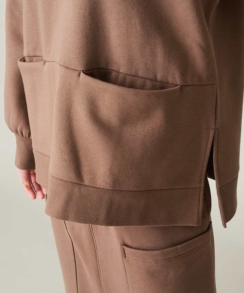 A de a.v.v（アードアー・ヴェ・ヴェ）の「［SET UP対応］裏起毛前ポケット付きパーカー（パーカー・レディース・ブラウン/ブラック・36/38）」の16枚目の写真