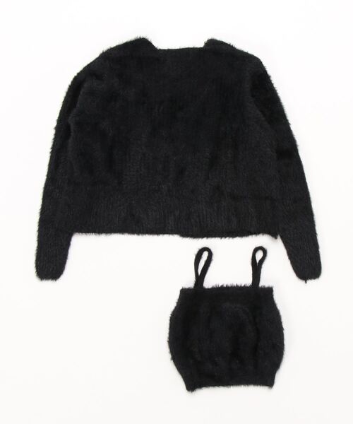 Jasmine Grandiflorum（ジャスミングランディフローラム）の「【Jasmine】トレンドシャギーニットカーデアンサンブル（アンサンブル・レディース・ホワイト/ブラック/ピンク/ブルー・FREE）」の5枚目の写真