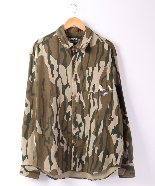 staple（ステイプル）の「【STAPLE】迷彩オーバーシャツ（シャツ/ブラウス・メンズ・ネイビー/オリーブ・2XL/L/M/XL）」の3枚目の写真