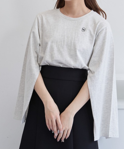 VANNIE U(ヴァニーユー)の「インスリットロゴロンT(Tシャツ/カットソー・レディース・ホワイト/ナチュラル/ブラック・FREE)」の16枚目の写真