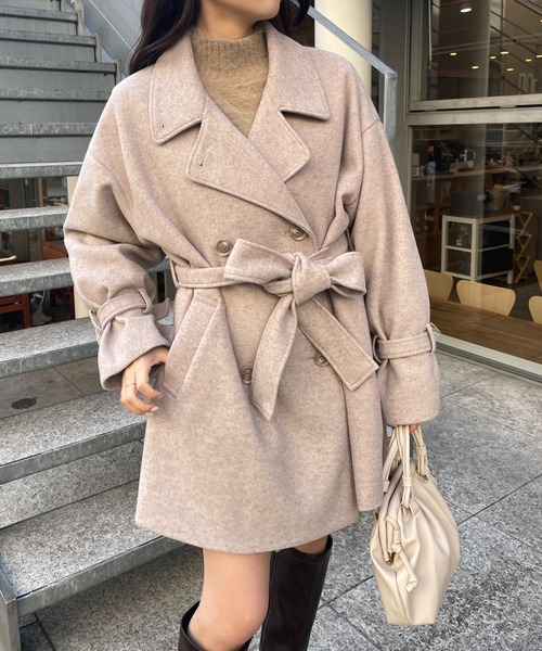 one after another NICE CLAUP（ワンアフターアナザーナイスクラップ）の「フェイクレザーガマ口ショルダーバック（ショルダーバッグ・レディース・ブラウン/サックスブルー/アイボリー・FREE）」の16枚目の写真