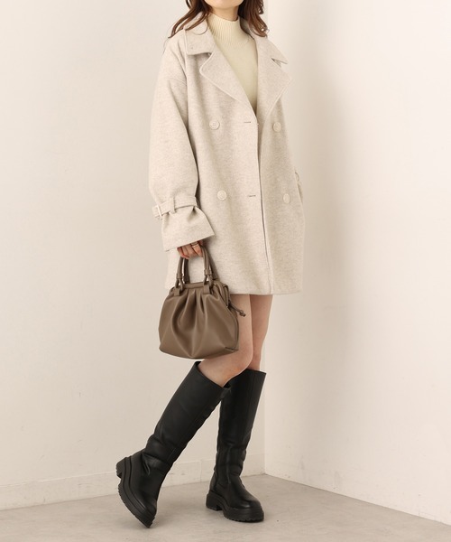 one after another NICE CLAUP（ワンアフターアナザーナイスクラップ）の「フェイクレザーガマ口ショルダーバック（ショルダーバッグ・レディース・ブラウン/サックスブルー/アイボリー・FREE）」の20枚目の写真