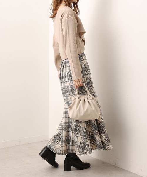 one after another NICE CLAUP（ワンアフターアナザーナイスクラップ）の「フェイクレザーガマ口ショルダーバック（ショルダーバッグ・レディース・ブラウン/サックスブルー/アイボリー・FREE）」の12枚目の写真