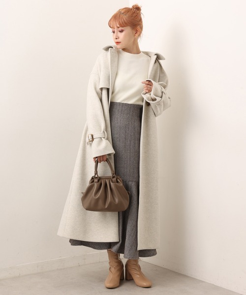 one after another NICE CLAUP（ワンアフターアナザーナイスクラップ）の「フェイクレザーガマ口ショルダーバック（ショルダーバッグ・レディース・ブラウン/サックスブルー/アイボリー・FREE）」の19枚目の写真