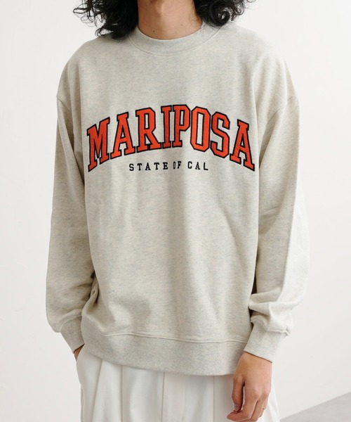 CPCM（シーピーシーエム）の「アップリケ刺繍裏毛クルースウェット（スウェット・メンズ・チャコールグレー/オフホワイト/ブルー/グリーン・MEDIUM/LARGE）」の2枚目の写真