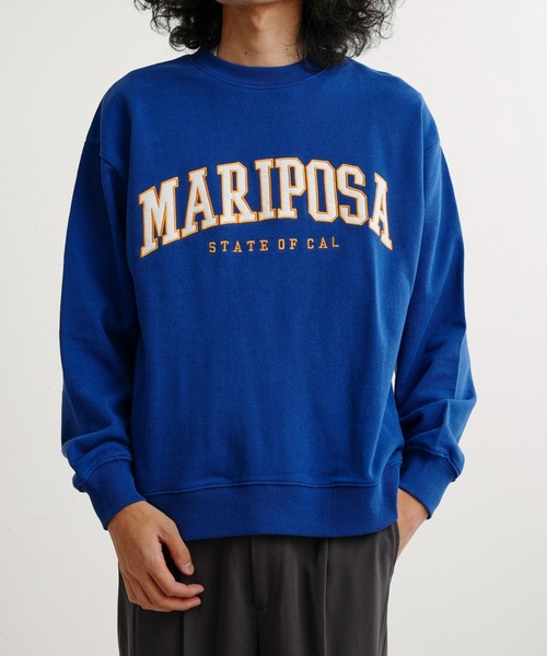 CPCM（シーピーシーエム）の「アップリケ刺繍裏毛クルースウェット（スウェット・メンズ・チャコールグレー/オフホワイト/ブルー/グリーン・MEDIUM/LARGE）」の4枚目の写真