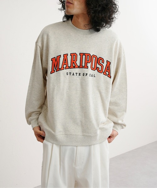 CPCM（シーピーシーエム）の「アップリケ刺繍裏毛クルースウェット（スウェット・メンズ・チャコールグレー/オフホワイト/ブルー/グリーン・MEDIUM/LARGE）」の5枚目の写真