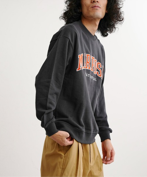 CPCM（シーピーシーエム）の「アップリケ刺繍裏毛クルースウェット（スウェット・メンズ・チャコールグレー/オフホワイト/ブルー/グリーン・MEDIUM/LARGE）」の21枚目の写真