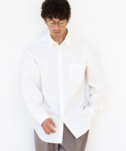 B:MING by BEAMS(ビーミングバイビームス)の「【FINE BOYS6月号掲載】B:MING by BEAMS / ワイドフィット タイプライター シャツ(シャツ/ブラウス・メンズ・サックスブルー/グリーン/ホワイト系その他6・SMALL/MEDIUM/LARGE/X-LARGE)」の2枚目の写真