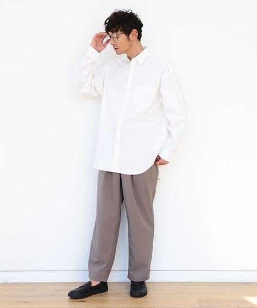 B:MING by BEAMS(ビーミングバイビームス)の「【FINE BOYS6月号掲載】B:MING by BEAMS / ワイドフィット タイプライター シャツ(シャツ/ブラウス・メンズ・サックスブルー/グリーン/ホワイト系その他6・SMALL/MEDIUM/LARGE/X-LARGE)」の4枚目の写真