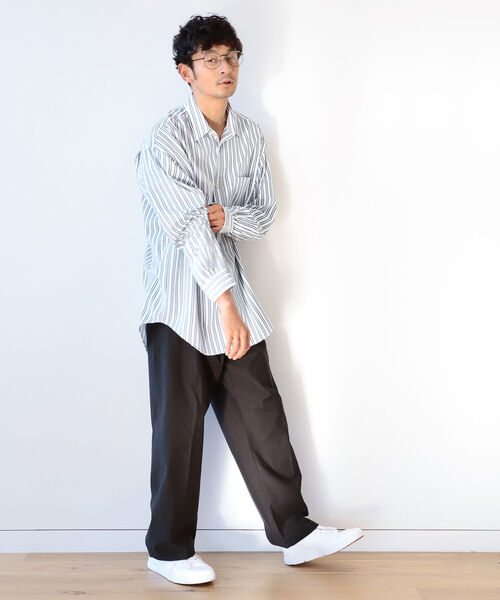 B:MING by BEAMS(ビーミングバイビームス)の「【FINE BOYS6月号掲載】B:MING by BEAMS / ワイドフィット タイプライター シャツ(シャツ/ブラウス・メンズ・サックスブルー/グリーン/ホワイト系その他6・SMALL/MEDIUM/LARGE/X-LARGE)」の5枚目の写真