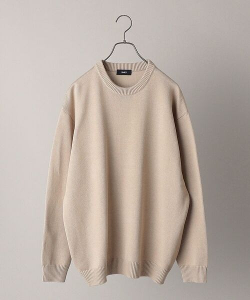 SHIPS(シップス)の「【WEB限定】SHIPS: 〈手洗い可能〉 3.5G ビッグシルエット クルーネック ニット(ニット/セーター・メンズ・ロイヤルブルー/ピンク/ネイビー/ブラック/ホワイト/ベージュ/ダークグレー/イエロー・MEDIUM/LARGE/SMALL/X-LARGE)」の5枚目の写真