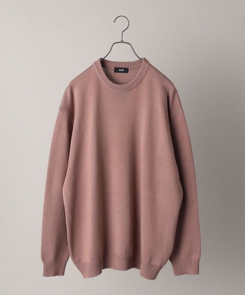 SHIPS(シップス)の「【WEB限定】SHIPS: 〈手洗い可能〉 3.5G ビッグシルエット クルーネック ニット(ニット/セーター・メンズ・ロイヤルブルー/ピンク/ネイビー/ブラック/ホワイト/ベージュ/ダークグレー/イエロー・MEDIUM/LARGE/SMALL/X-LARGE)」の8枚目の写真