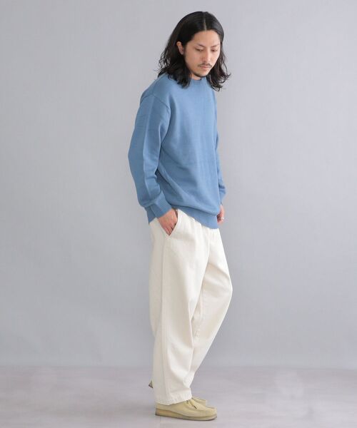 SHIPS(シップス)の「【WEB限定】SHIPS: 〈手洗い可能〉 3.5G ビッグシルエット クルーネック ニット(ニット/セーター・メンズ・ロイヤルブルー/ピンク/ネイビー/ブラック/ホワイト/ベージュ/ダークグレー/イエロー・MEDIUM/LARGE/SMALL/X-LARGE)」の21枚目の写真