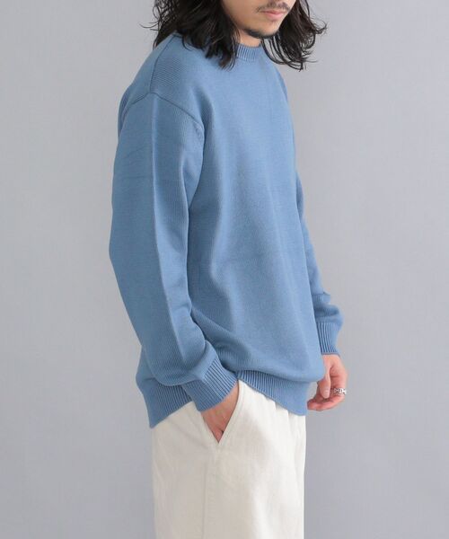 SHIPS(シップス)の「【WEB限定】SHIPS: 〈手洗い可能〉 3.5G ビッグシルエット クルーネック ニット(ニット/セーター・メンズ・ロイヤルブルー/ピンク/ネイビー/ブラック/ホワイト/ベージュ/ダークグレー/イエロー・MEDIUM/LARGE/SMALL/X-LARGE)」の12枚目の写真