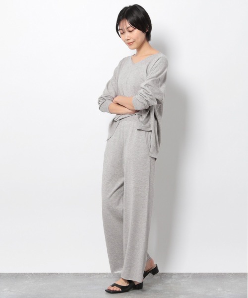 LAKOLE（ラコレ）の「12Gセミ梳毛ニットパンツ[セットアップ可能] / 266711（その他パンツ・レディース・ベージュ/ブラック/ライトグレー・MEDIUM/SMALL）」の22枚目の写真
