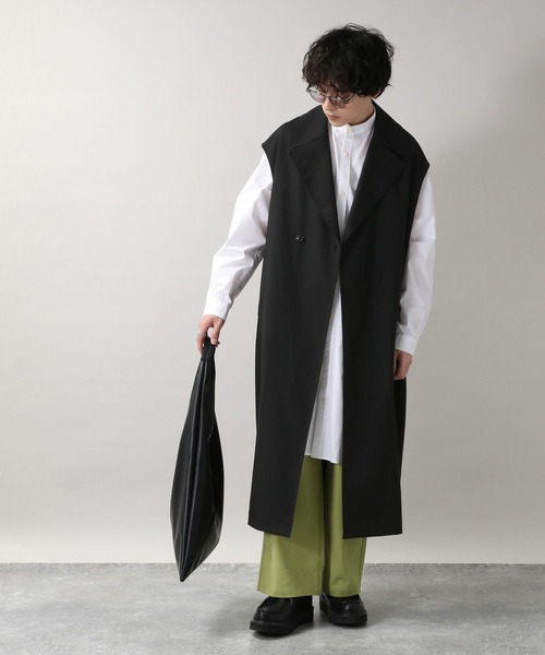 RAGEBLUE(レイジブルー)の「ブロード/バンドカラーロングシャツ/262462(シャツ/ブラウス・メンズ・ホワイト/ブラック・FREE)」の3枚目の写真