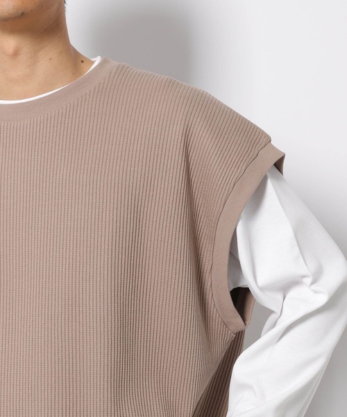 LAKOLE（ラコレ）の「ストレッチワッフルベスト / 263662（ベスト・メンズ・ブルー/ブラック/ベージュ・LARGE/MEDIUM）」の19枚目の写真