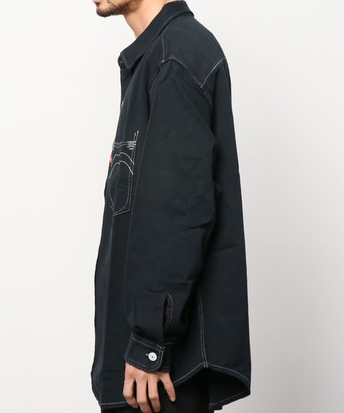 Levi's RED 長袖　デニムシャツ　コットン　ヘンプ　ワークシャツ Levi's Red リーバイスレッド ヘンプ混 デニムシャツ ワーク
