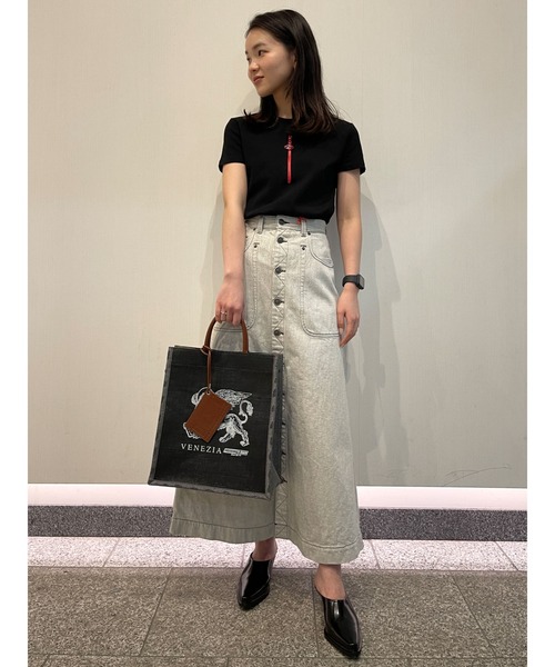 DIESEL(ディーゼル)の「レディース MIXマテリアル トートバッグM(トートバッグ・レディース・ブラック・UNI)」の11枚目の写真