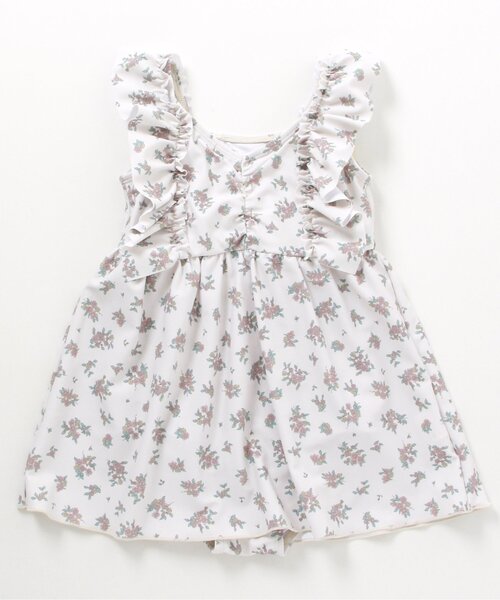apres les cours（アプレレクール）の「ナチュラル花柄ワンピース水着_UVカット（水着・キッズ・ミント/アイボリー・100/90/140/80/120/110/130）」の15枚目の写真