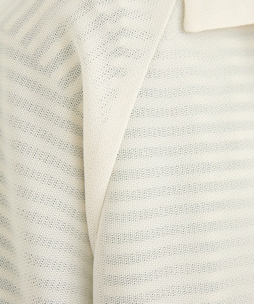 SENSE OF PLACE by URBAN RESEARCH（センスオブプレイスバイアーバンリサーチ）の「シアーメッシュオープンカラーシャツ(5分袖)（シャツ/ブラウス・メンズ・ブラック/ライトベージュ/ミント・MEDIUM/LARGE）」の8枚目の写真