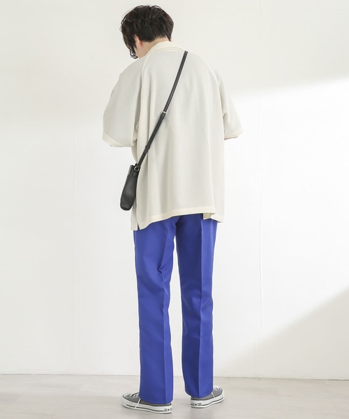 SENSE OF PLACE by URBAN RESEARCH（センスオブプレイスバイアーバンリサーチ）の「シアーメッシュオープンカラーシャツ(5分袖)（シャツ/ブラウス・メンズ・ブラック/ライトベージュ/ミント・MEDIUM/LARGE）」の13枚目の写真