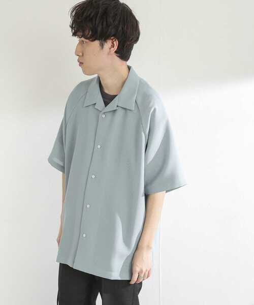 SENSE OF PLACE by URBAN RESEARCH（センスオブプレイスバイアーバンリサーチ）の「シアーメッシュオープンカラーシャツ(5分袖)（シャツ/ブラウス・メンズ・ブラック/ライトベージュ/ミント・MEDIUM/LARGE）」の18枚目の写真