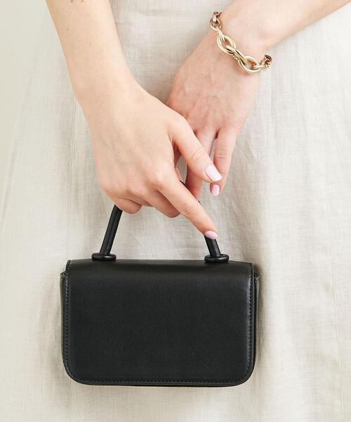 BEAUTY&YOUTH UNITED ARROWS（ビューティーアンドユースユナイテッドアローズ）の「BY ワンハンドルフラップミニ ショルダーバッグ -2WAY-（ショルダーバッグ・レディース・ホワイト/ブラック/コバルトブルー・FREE）」の9枚目の写真