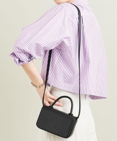 BEAUTY&YOUTH UNITED ARROWS（ビューティーアンドユースユナイテッドアローズ）の「BY ワンハンドルフラップミニ ショルダーバッグ -2WAY-（ショルダーバッグ・レディース・ホワイト/ブラック/コバルトブルー・FREE）」の13枚目の写真