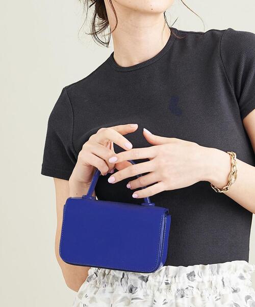 BEAUTY&YOUTH UNITED ARROWS（ビューティーアンドユースユナイテッドアローズ）の「BY ワンハンドルフラップミニ ショルダーバッグ -2WAY-（ショルダーバッグ・レディース・ホワイト/ブラック/コバルトブルー・FREE）」の16枚目の写真