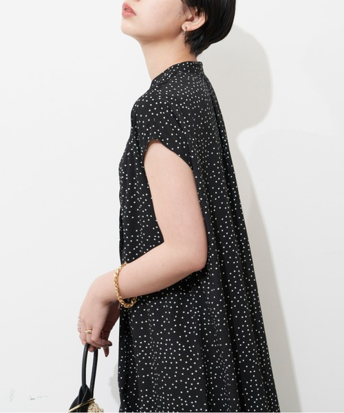 Aunt Marie's(アントマリーズ)の「フレンチスリーブフレアロングシャツワンピース(ワンピース・レディース・ドット/ピンク/ブルー/グリーン・FREE)」の16枚目の写真