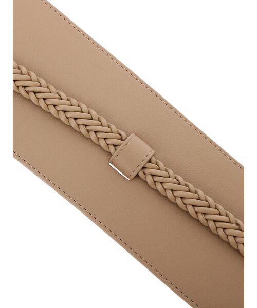 MERCURYDUO（マーキュリーデュオ）の「2WAYメッシュ編みワイドベルト（ベルト・レディース・ベージュ・FREE）」の3枚目の写真