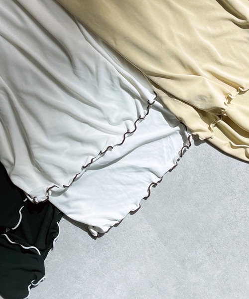DouDou(ドゥドゥ)の「【AgAwd/アガウド】メロータンク(Tシャツ/カットソー・レディース・イエロー/ホワイト/ブラック・FREE)」の7枚目の写真