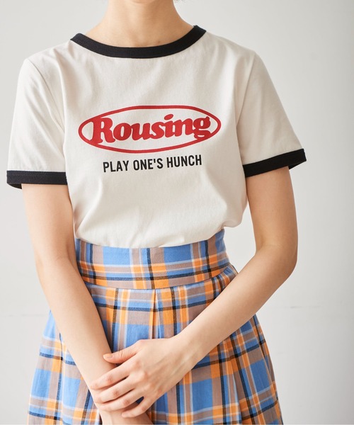 FREE'S MART（フリーズマート）の「◆ロゴプリントリンガーＴシャツ（Tシャツ/カットソー・レディース・ホワイト/ブルー/レッド・FREE）」の15枚目の写真