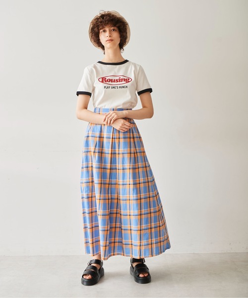 FREE'S MART（フリーズマート）の「◆ロゴプリントリンガーＴシャツ（Tシャツ/カットソー・レディース・ホワイト/ブルー/レッド・FREE）」の19枚目の写真