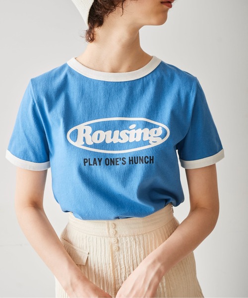 FREE'S MART（フリーズマート）の「◆ロゴプリントリンガーＴシャツ（Tシャツ/カットソー・レディース・ホワイト/ブルー/レッド・FREE）」の22枚目の写真