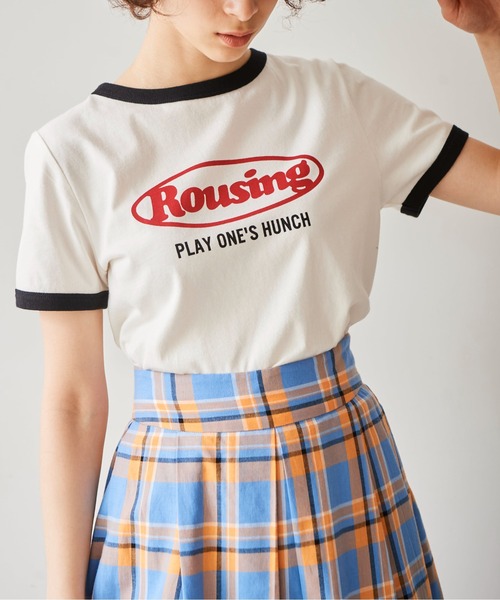 FREE'S MART（フリーズマート）の「◆ロゴプリントリンガーＴシャツ（Tシャツ/カットソー・レディース・ホワイト/ブルー/レッド・FREE）」の10枚目の写真