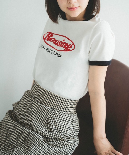 FREE'S MART（フリーズマート）の「◆ロゴプリントリンガーＴシャツ（Tシャツ/カットソー・レディース・ホワイト/ブルー/レッド・FREE）」の11枚目の写真