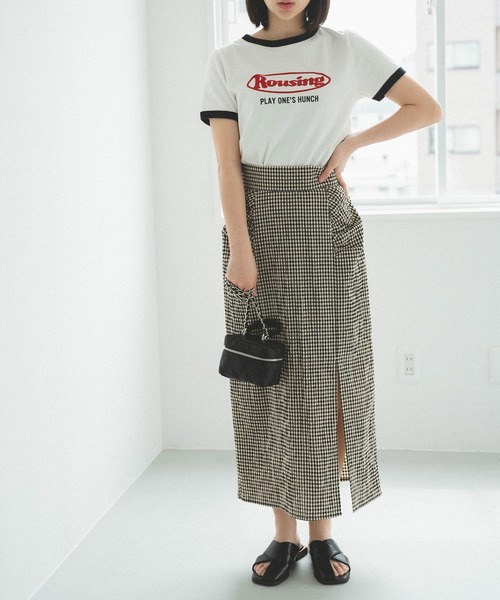 FREE'S MART（フリーズマート）の「◆ロゴプリントリンガーＴシャツ（Tシャツ/カットソー・レディース・ホワイト/ブルー/レッド・FREE）」の7枚目の写真