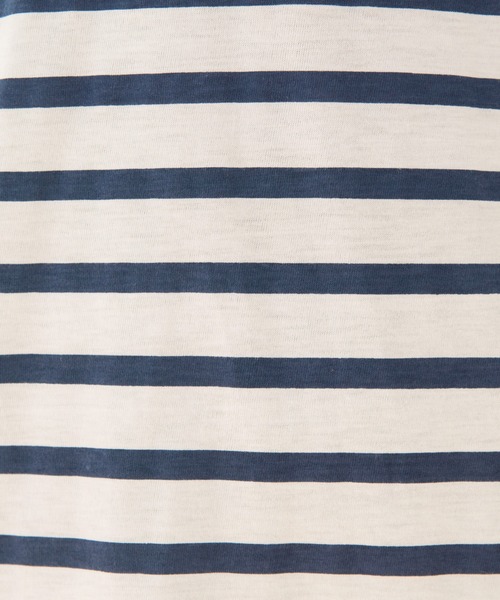 ANGIE（アンジー）の「パネルボーダー フレンチスリーブ Tシャツ（Tシャツ/カットソー・レディース・ブラック/ネイビー/ピンク/イエロー/オレンジ/グリーン・FREE）」の22枚目の写真