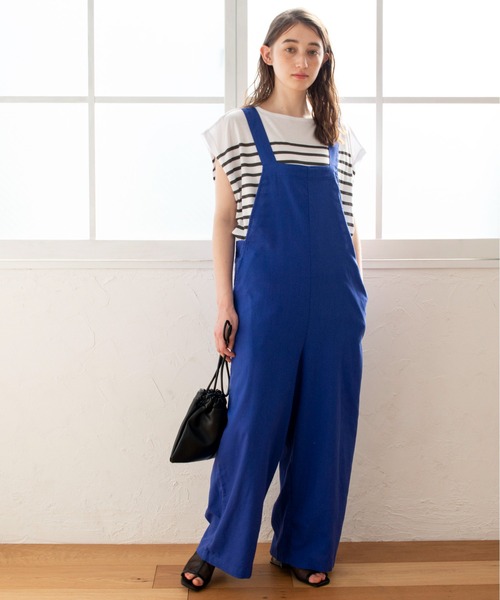 ANGIE（アンジー）の「パネルボーダー フレンチスリーブ Tシャツ（Tシャツ/カットソー・レディース・ブラック/ネイビー/ピンク/イエロー/オレンジ/グリーン・FREE）」の14枚目の写真