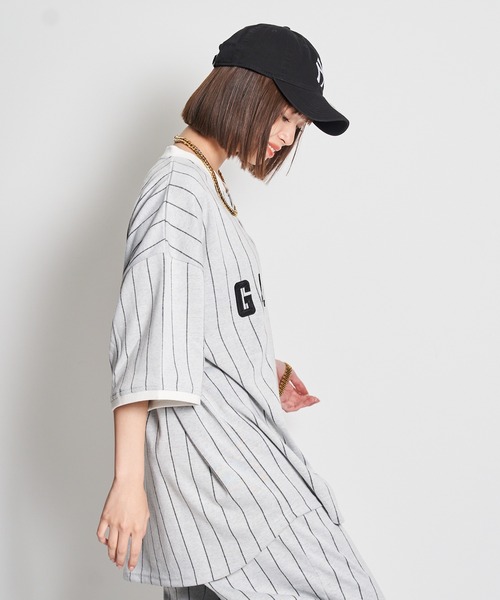 GALLIS ADDICTION（ガリスアディクション）の「GA STRIPE HENRY TOP（Tシャツ/カットソー・メンズ・ホワイト/ブラック・L/M）」の5枚目の写真