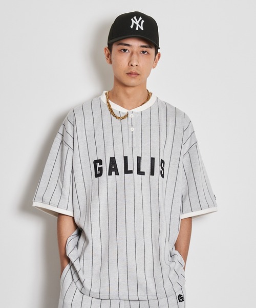 GALLIS ADDICTION（ガリスアディクション）の「GA STRIPE HENRY TOP（Tシャツ/カットソー・メンズ・ホワイト/ブラック・L/M）」の7枚目の写真