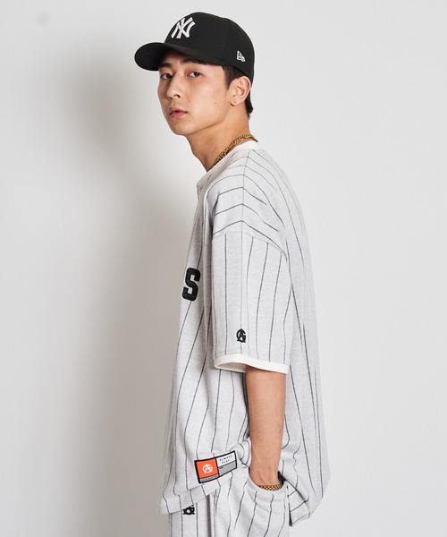 GALLIS ADDICTION（ガリスアディクション）の「GA STRIPE HENRY TOP（Tシャツ/カットソー・メンズ・ホワイト/ブラック・L/M）」の8枚目の写真