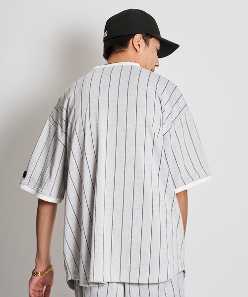 GALLIS ADDICTION（ガリスアディクション）の「GA STRIPE HENRY TOP（Tシャツ/カットソー・メンズ・ホワイト/ブラック・L/M）」の9枚目の写真