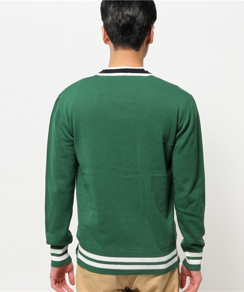 WEGO(ウィゴー)の「WEGO/ラインカーディガン(カーディガン/ボレロ・メンズ・ホワイト/グリーン・MEDIUM/LARGE)」の11枚目の写真