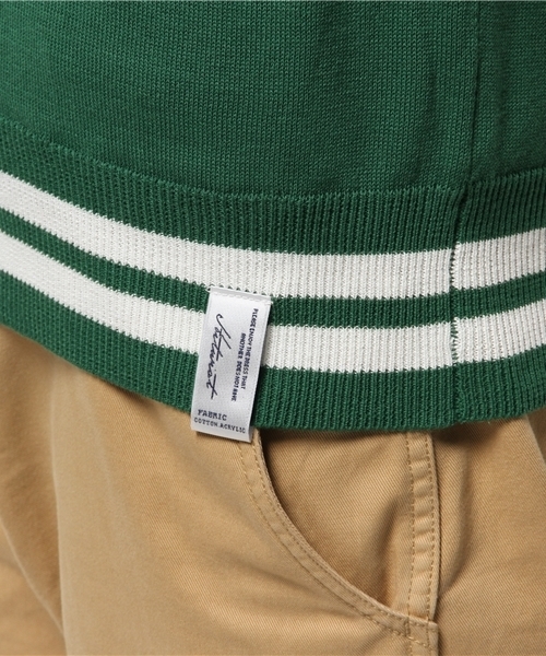 WEGO(ウィゴー)の「WEGO/ラインカーディガン(カーディガン/ボレロ・メンズ・ホワイト/グリーン・MEDIUM/LARGE)」の6枚目の写真